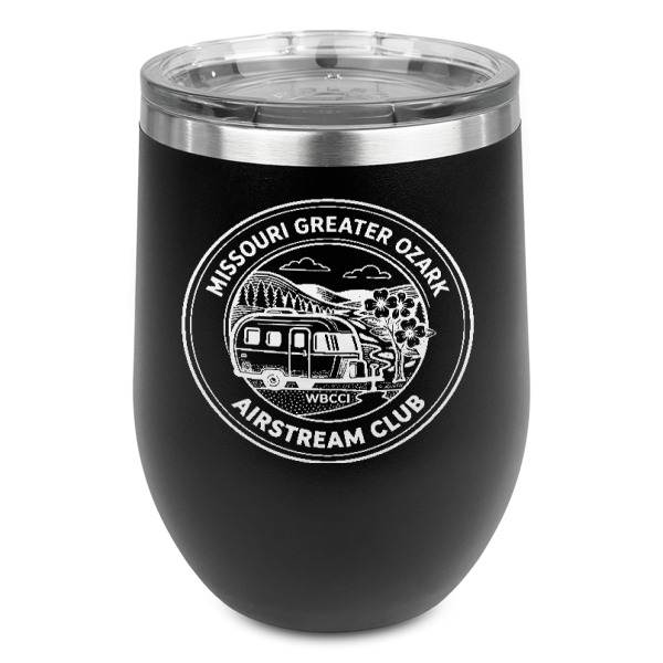 Custom Design Your Own Stemless Stainless Steel Wine Tumbler - Black - Double-Sided