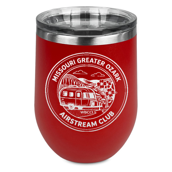 Custom Design Your Own Stemless Stainless Steel Wine Tumbler - Red - Double-Sided