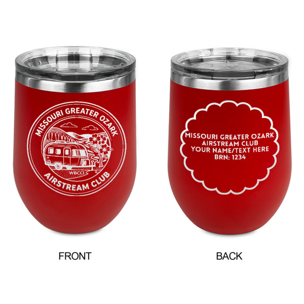 Custom Design - Stainless Wine Tumblers - Red - Double Sided - Approval