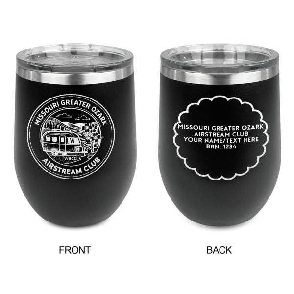 Custom Design - Stainless Wine Tumblers - Black - Double Sided - Approval