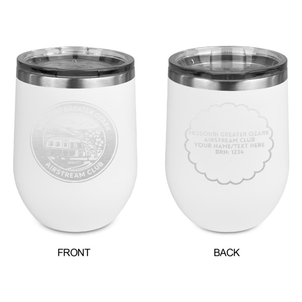 Custom Design - Stainless Wine Tumblers - White - Double Sided - Approval