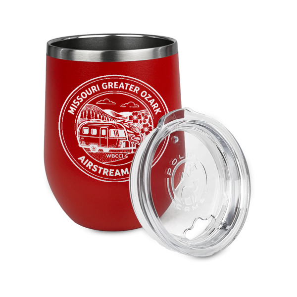 Custom Design - Stainless Wine Tumblers - Red - Single Sided - Alt View