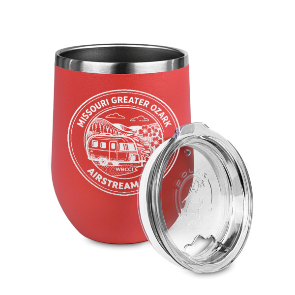 Custom Design - Stainless Wine Tumblers - Coral - Double Sided - Alt View