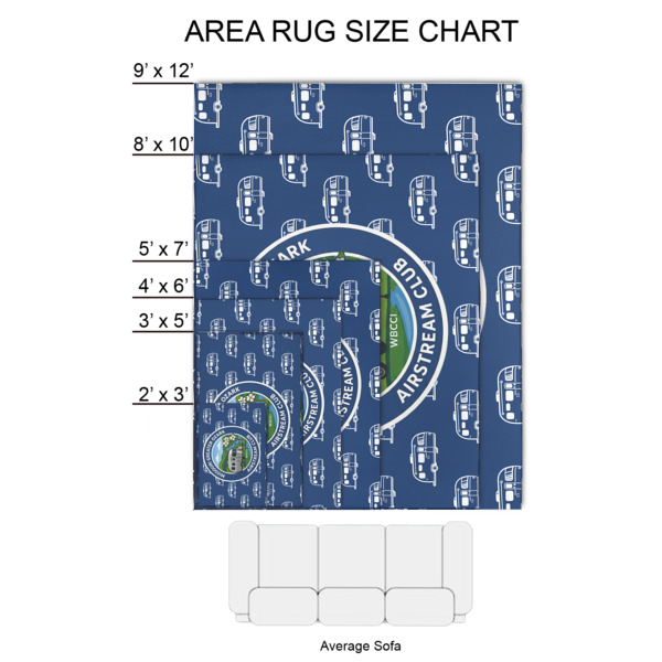 Custom Design - 2'x3' Indoor Area Rugs - Size Chart