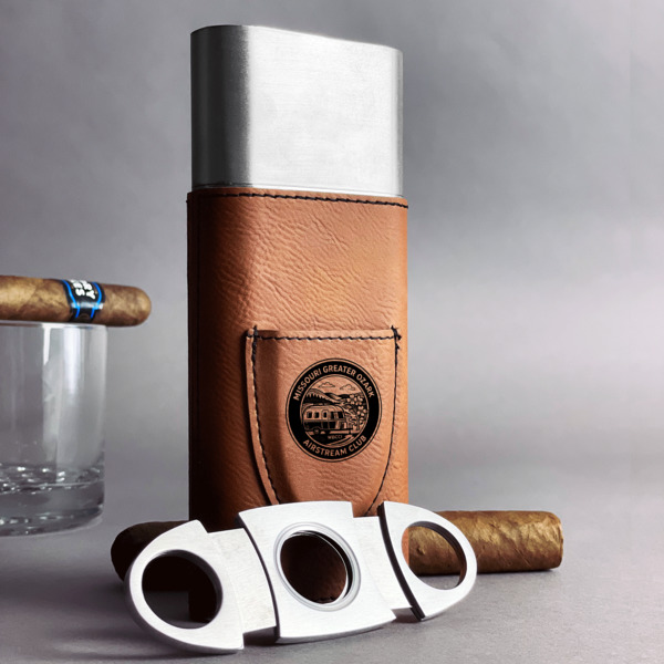 Custom Design - Cigar Case with Cutter - IN CONTEXT