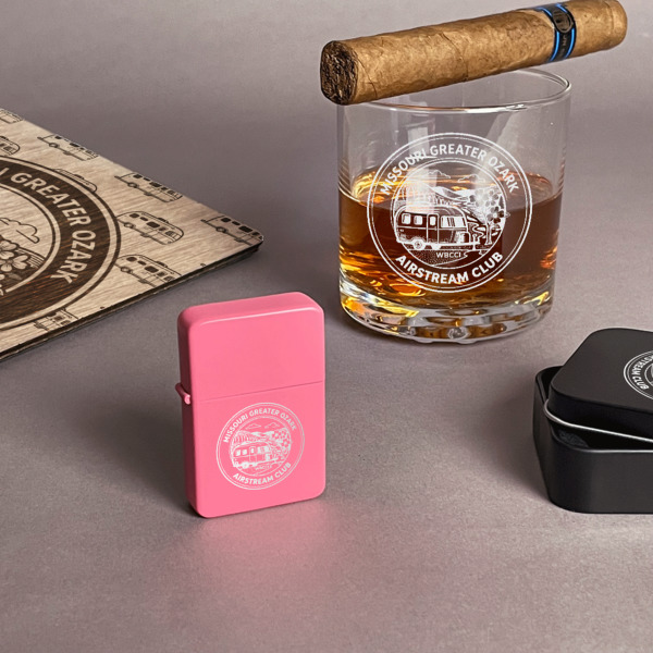 Custom Design - Windproof Lighters - Pink - In Context