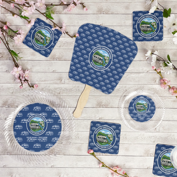 Custom Design - Party Supplies Combination Image - All items - Plates, Coasters, Fans