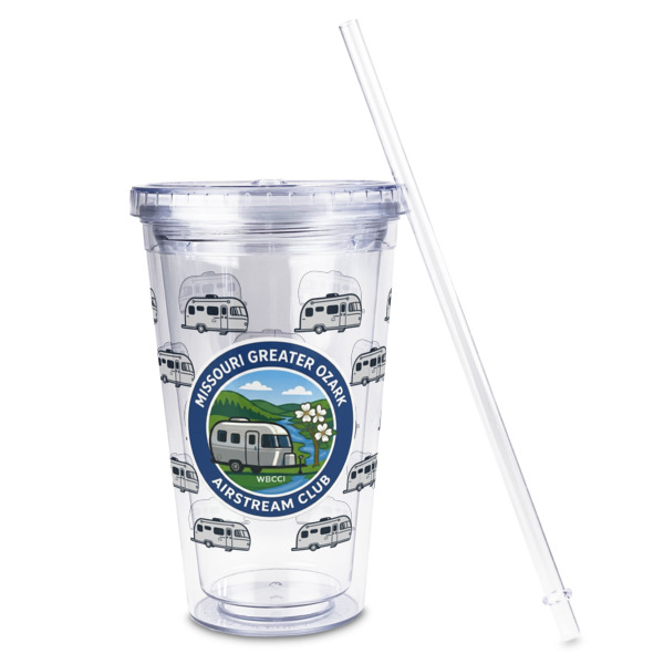 Custom Design - Acrylic Tumbler - Full Print - Front straw out