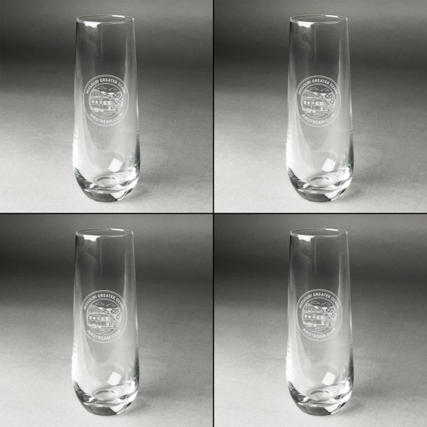 Custom Design - Champagne Flute - Set of 4 - Approval