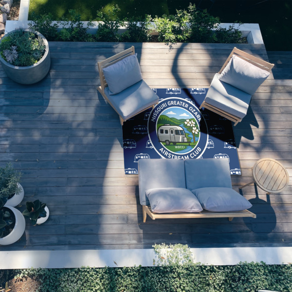 Custom Design - 5'x7' Patio Rug - In context