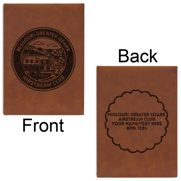 Custom Design - Leatherette Journals - Large - Double Sided - Front & Back View