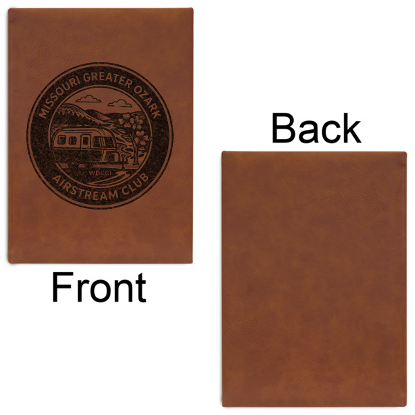 Custom Design - Leatherette Sketchbooks - Large - Single Sided - Front & Back View
