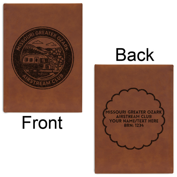 Custom Design - Leatherette Sketchbooks - Large - Double Sided - Front & Back View