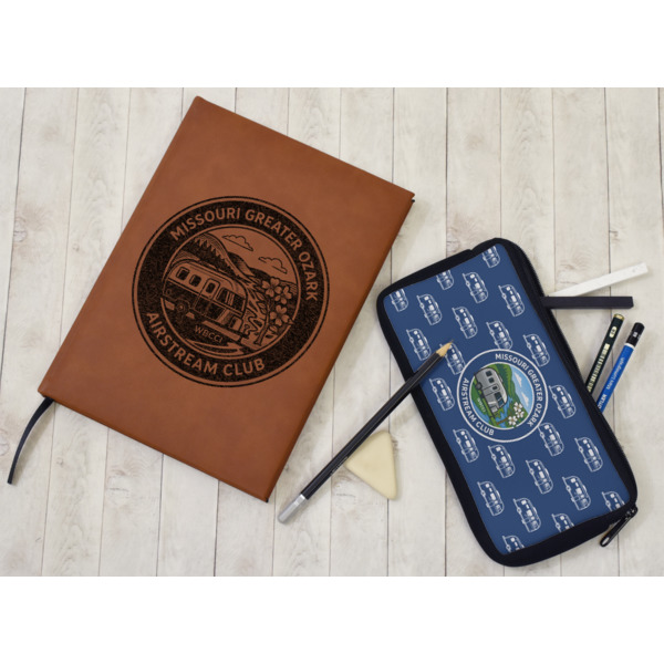 Custom Design - Leather Sketchbook - Large - Double Sided - In Context