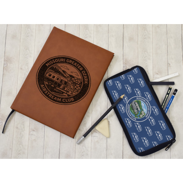 Custom Design - Leather Sketchbook - Small - Single Sided - In Context