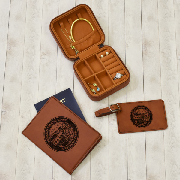 Custom Design - Travel Jewelry Boxes - Leather - Rawhide - In Context