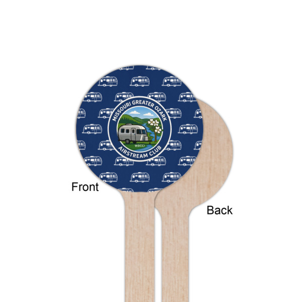 Custom Design - Wooden 6" Stir Stick - Round - Single Sided - Front & Back