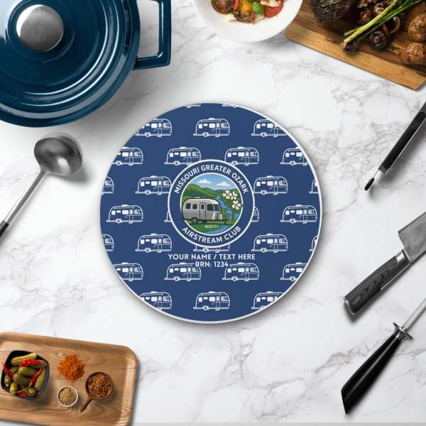 Custom Design - Round Stone Trivet - In Context View