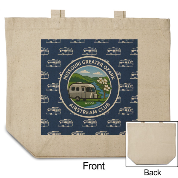 Custom Design - Reusable Cotton Grocery Bag - Front & Back View