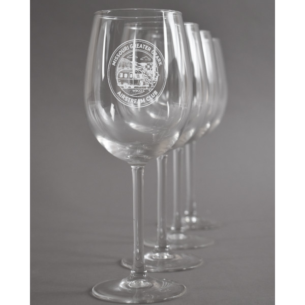 Custom Design Your Own Wine Glasses - Laser Engraved - Set of 4