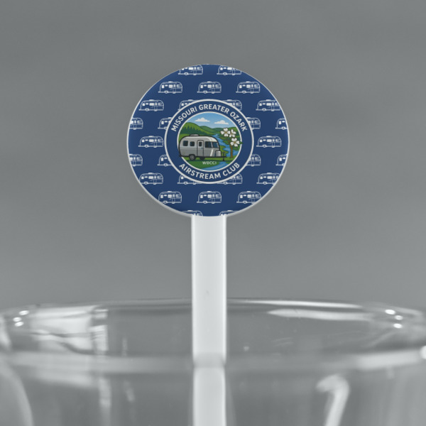 Custom Design - White Plastic 7" Stir Stick - Round - Main