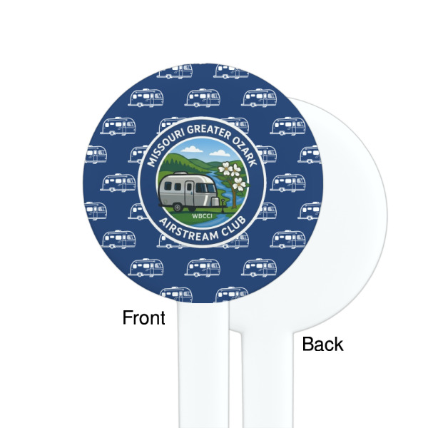 Custom Design - White Plastic 7" Stir Stick - Single Sided - Round - Front & Back