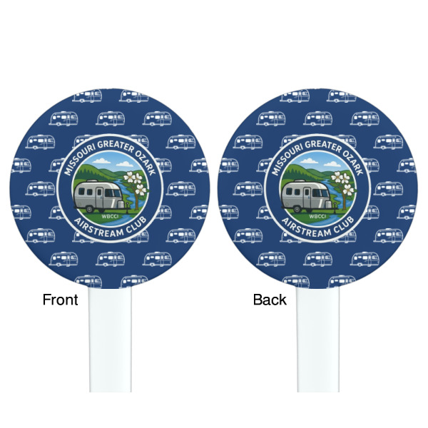Custom Design - White Plastic 7" Stir Stick - Double Sided - Round - Front & Back
