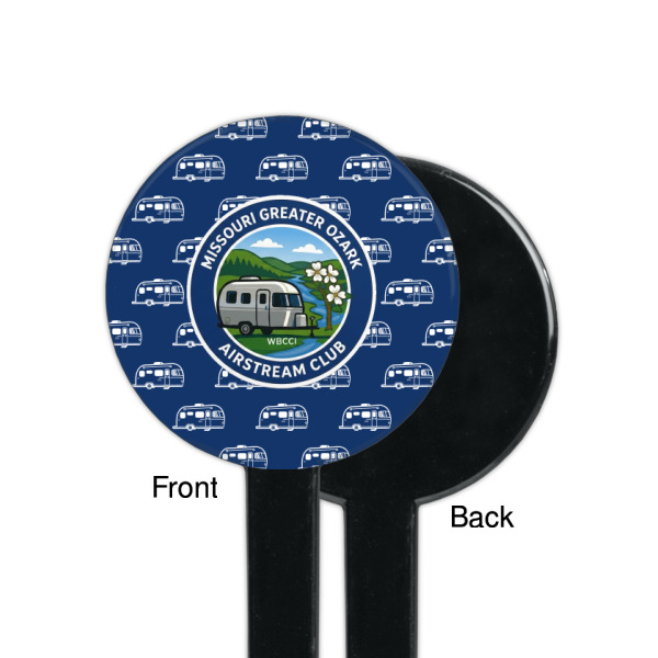 Custom Design - Black Plastic 7" Stir Stick - Single Sided - Round - Front & Back