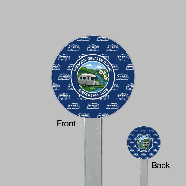 Custom Design - Clear Plastic 7" Stir Stick - Round - Front & Back