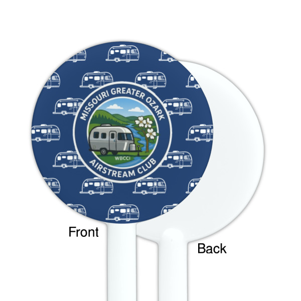 Custom Design - White Plastic 5.5" Stir Stick - Single Sided - Round - Front & Back