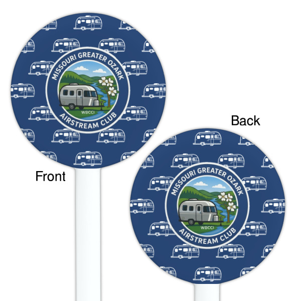 Custom Design - White Plastic 5.5" Stir Stick - Double Sided - Round - Front & Back