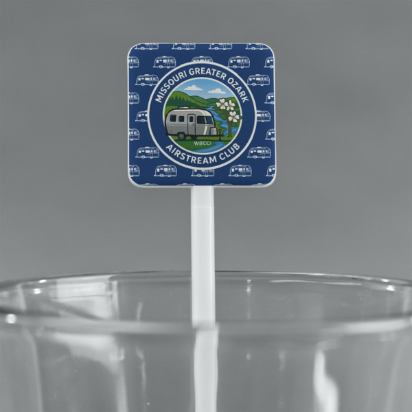 Custom Design - White Plastic Stir Stick - Square - Main