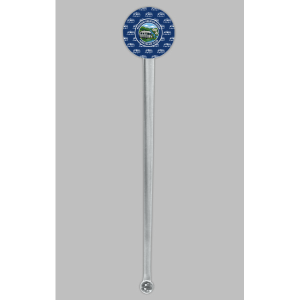 Custom Design - Clear Plastic 7" Stir Stick - Round - Single Stick