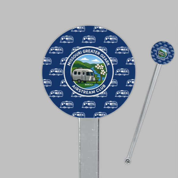 Custom Design - Clear Plastic 7" Stir Stick - Round - Closeup