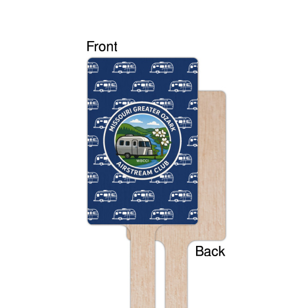 Custom Design - Wooden 6.25" Stir Stick - Rectangular - Single - Front & Back