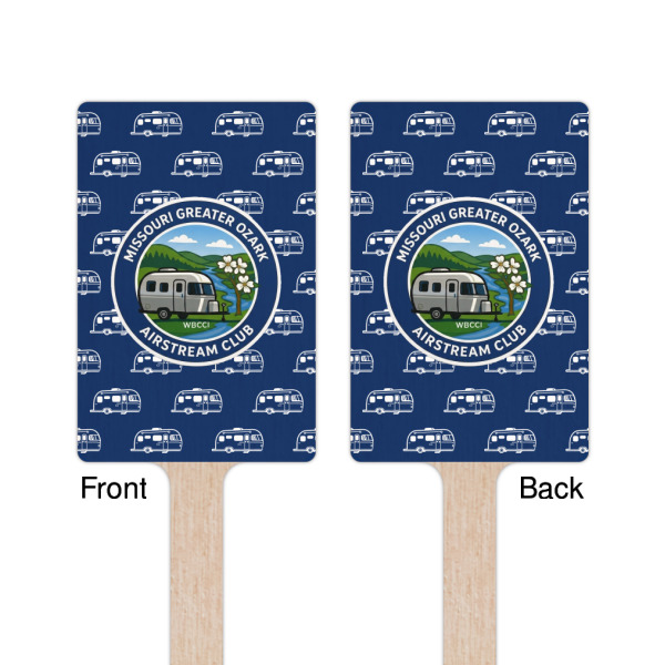Custom Design - Wooden 6.25" Stir Stick - Rectangular - Double Sided - Front & Back