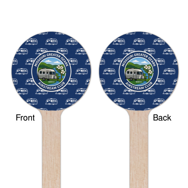 Custom Design - Wooden 7.5" Stir Stick - Round - Double Sided - Front & Back