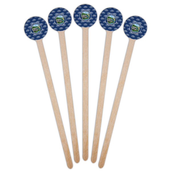 Custom Design - Wooden 6" Stir Stick - Round - Fan View