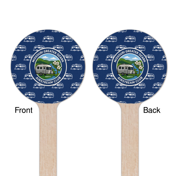 Custom Design - Wooden 6" Stir Stick - Round - Double Sided - Front & Back