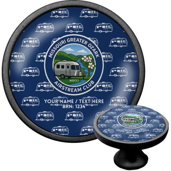 Custom Design - Black Custom Cabinet Knob (Front and Side)