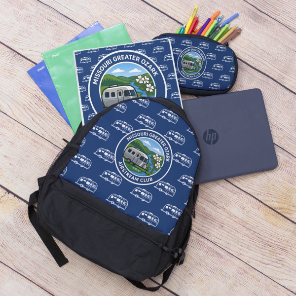 Custom Design - Large Backpack - Black - With Stuff
