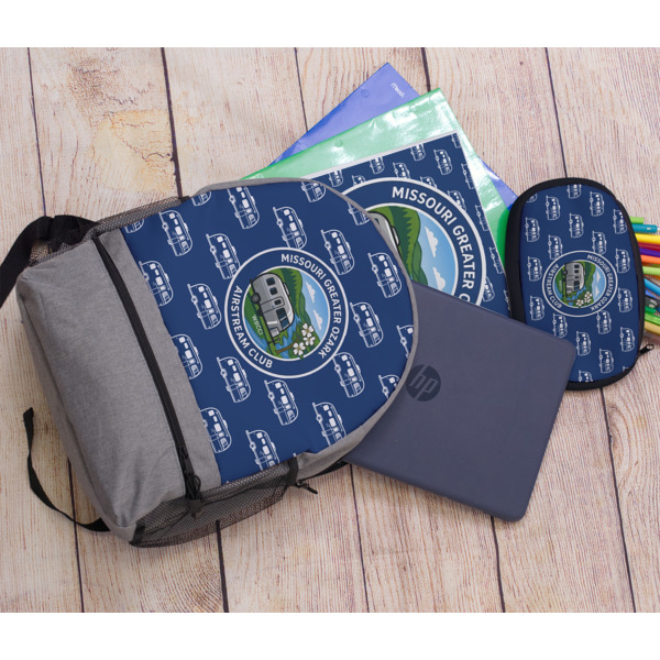 Custom Design - Large Backpack - Gray - With Stuff