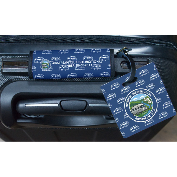 Custom Design - Square Luggage Tag & Handle Wrap - In Context