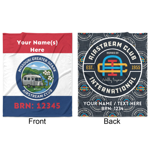 Custom Design - Minky Blanket - 50"x60" - Double Sided - Front & Back