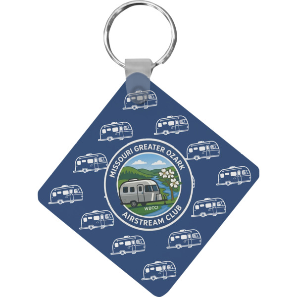 Custom Design Your Own Diamond Plastic Keychain