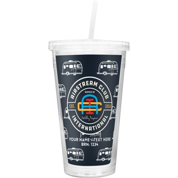 Custom Design Your Own Double Wall Tumbler with Straw