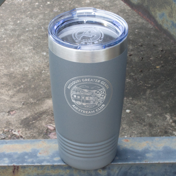 Custom Design - Gray Polar Camel Tumbler - 20oz - Angled
