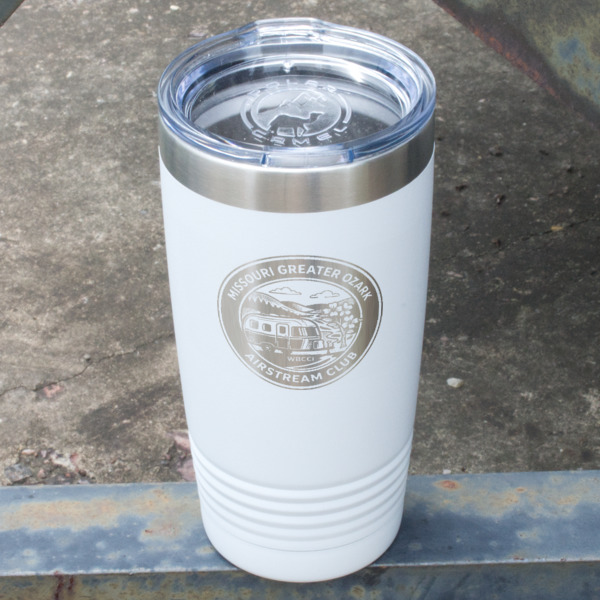 Custom Design - White Polar Camel Tumbler - 20oz - Angled