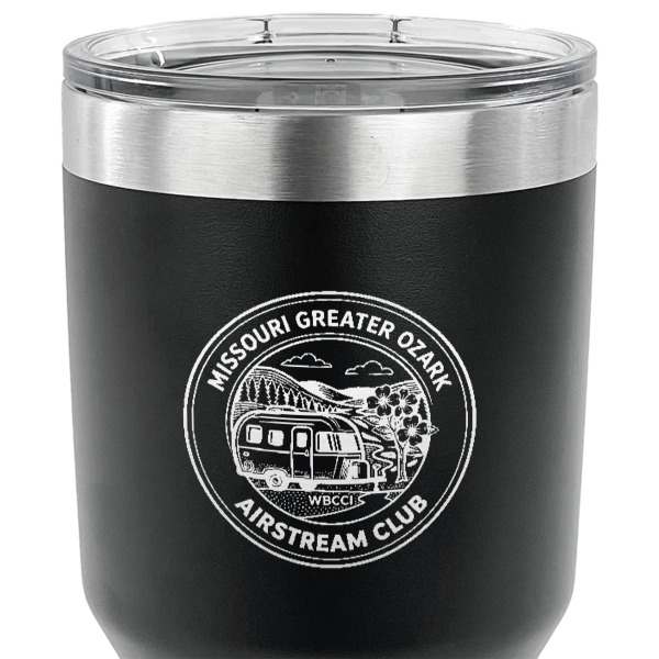 Custom Design - 30 oz Stainless Steel Ringneck Tumbler - Black - CLOSE UP