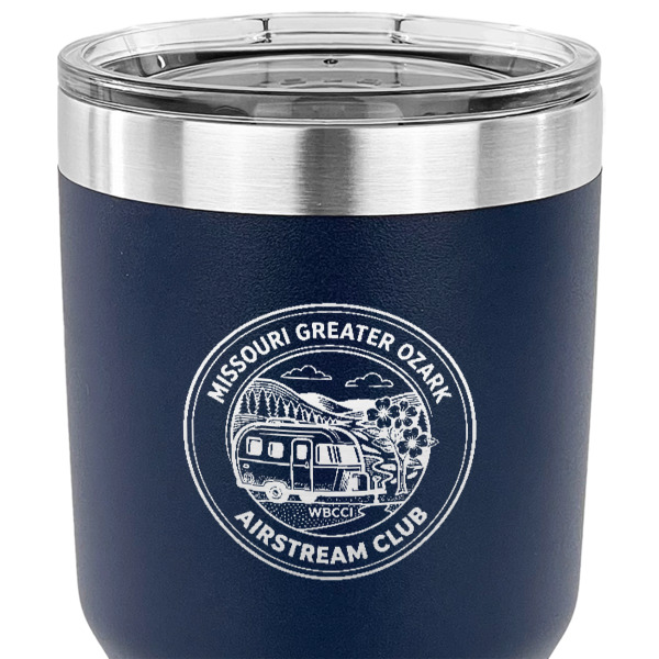Custom Design - 30 oz Stainless Steel Ringneck Tumbler - Navy - CLOSE UP